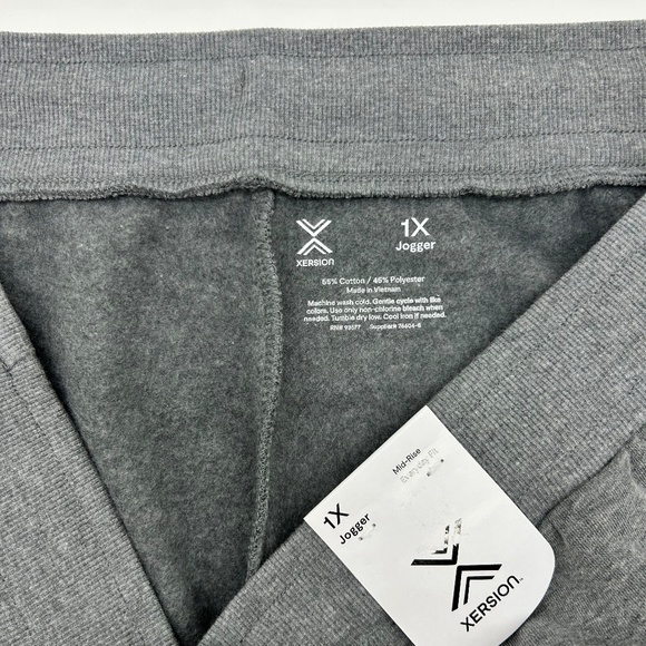 Xersion Women's Plus Size Gray Mid Rise Jogger Pant Size 1X - Picture 7 of 7